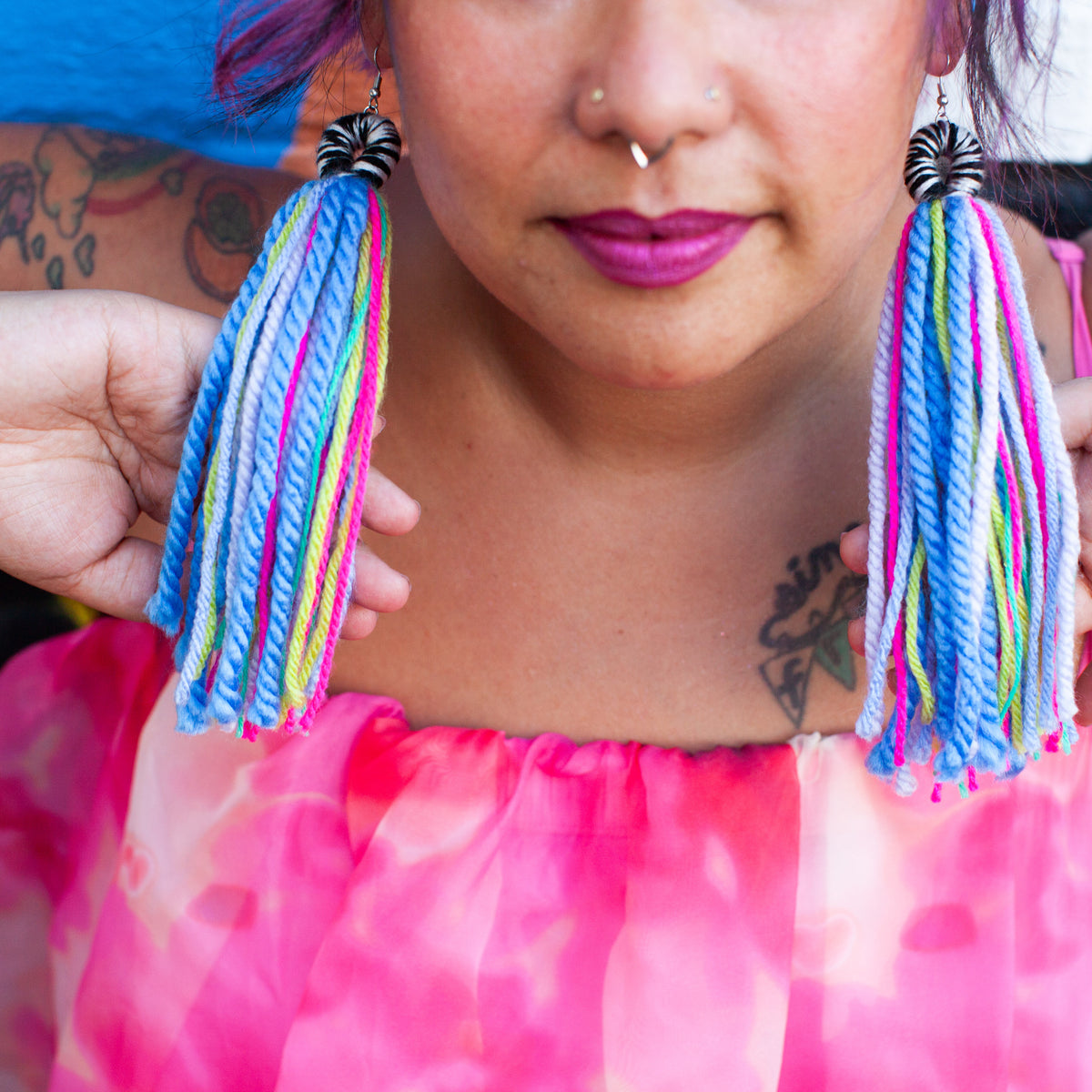 Custom Multi-Color Yarn Tassels