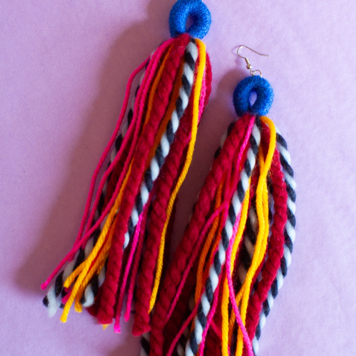 Bold Burgundy Multi-Color Tassels