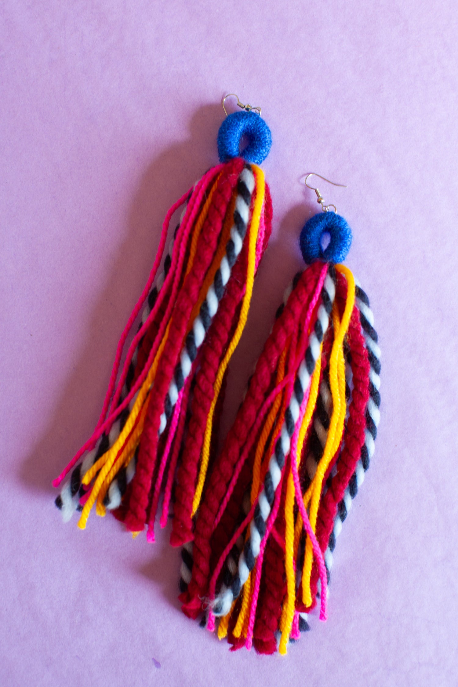 Bold Burgundy Multi-Color Tassels