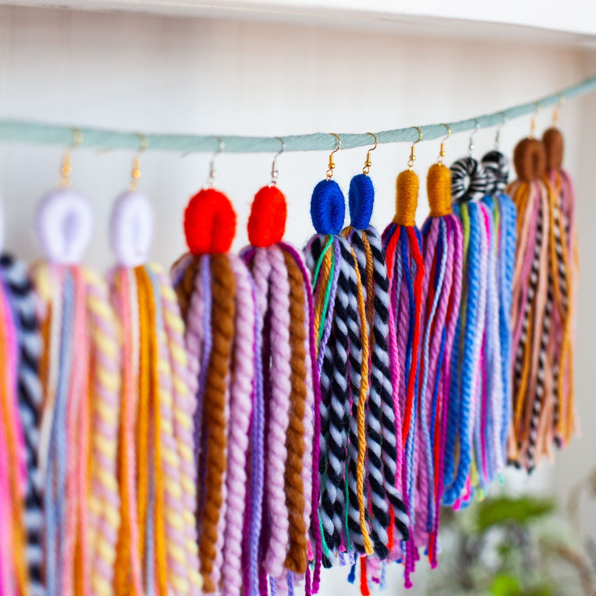 Romantic Blue Multi-Color Tassels