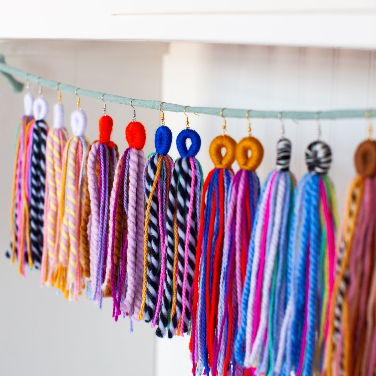 Custom Multi-Color Yarn Tassels