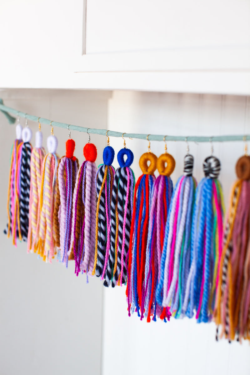 Custom Multi-Color Yarn Tassels