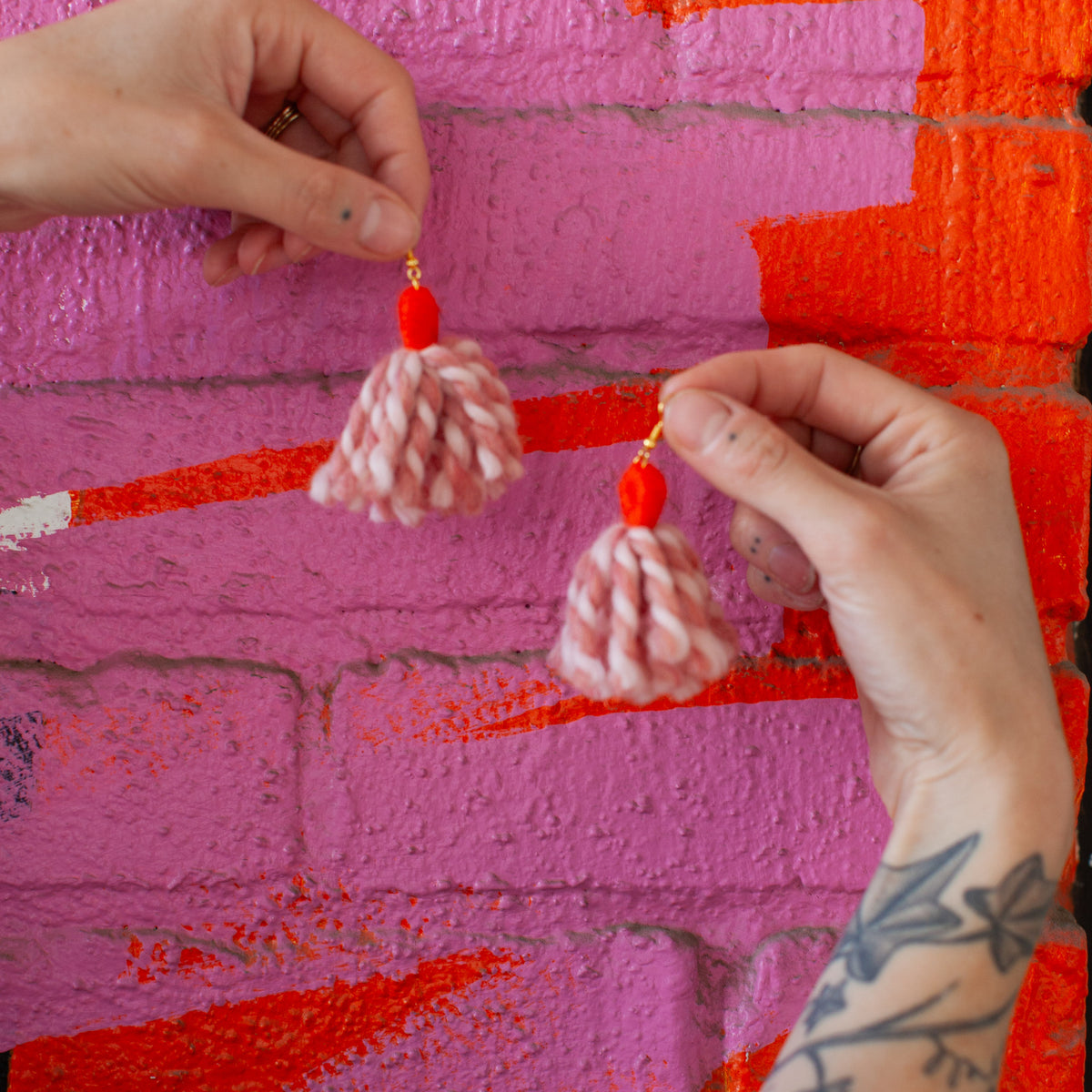 Rocksalt Rose Twist Teeny Tassels