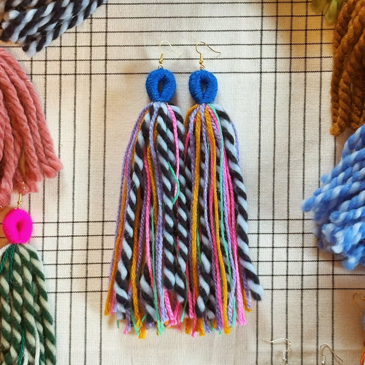 Custom Multi-Color Yarn Tassels
