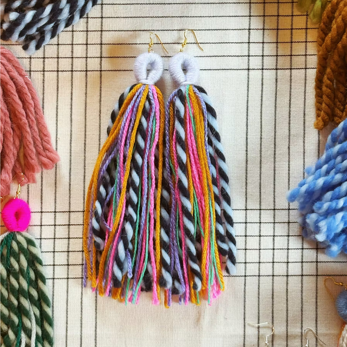 Custom Multi-Color Yarn Tassels
